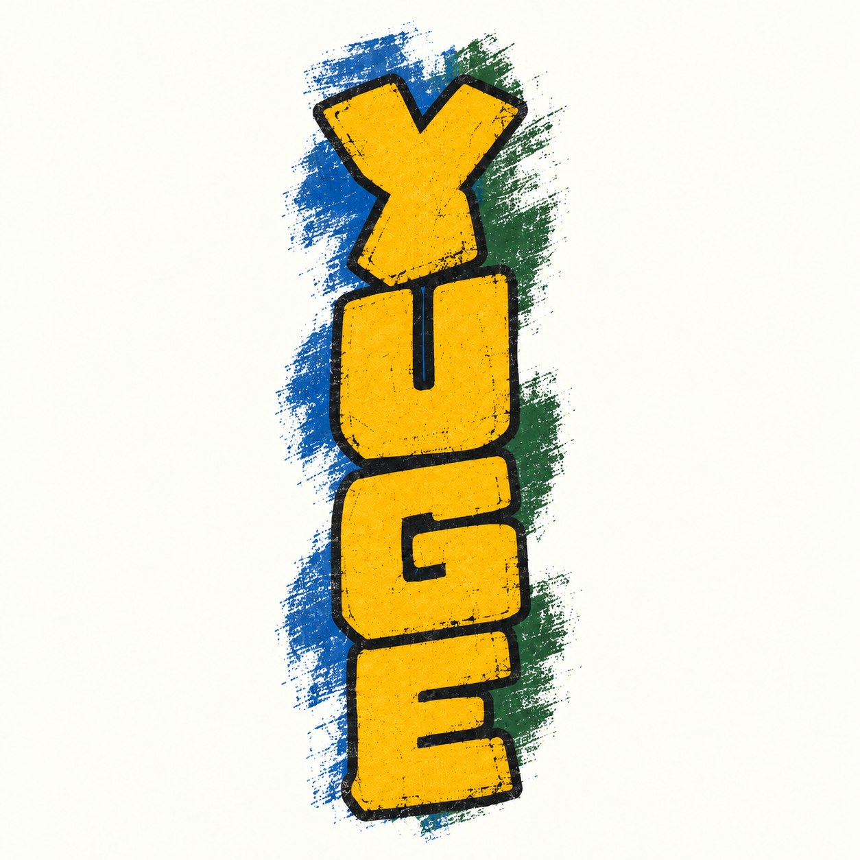YUGE graffiti wordmark